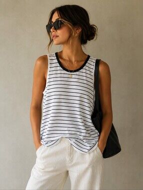 Club Monaco | Striped Sleeveless Tank, Size XS